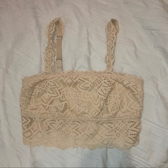 aerie Other - Aerie Nude Laced Bandeau Bralette